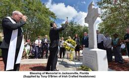 183 - Blessing of Memorial in Jacksonville Florida.Supplied by Tony O Brien of Irish Crafted Headstones, on Behalf of the Rowan family